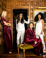 Royal Garnet Velour Jumpsuit