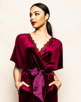 Royal Garnet Velour Jumpsuit