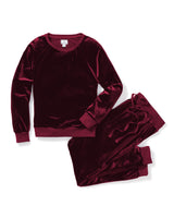Royal Garnet Velour Lounge Set