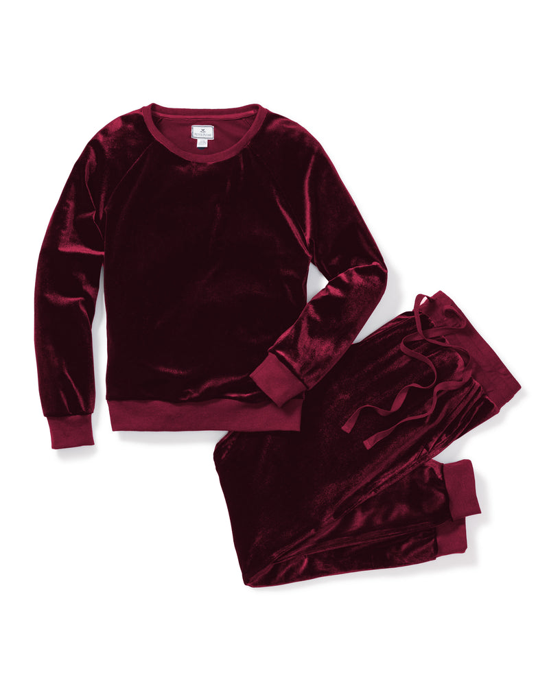 Royal Garnet Velour Lounge Set