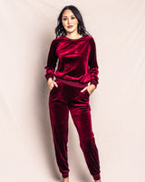Royal Garnet Velour Lounge Set
