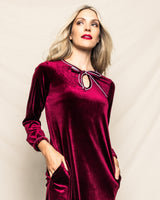 Royal Garnet Velour Harlow Nightgown