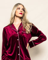Royal Garnet Velour Pajama Set