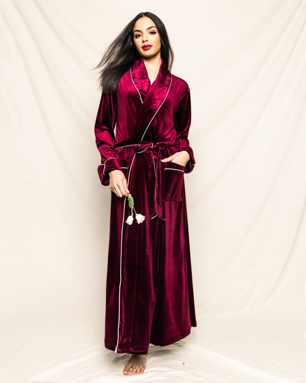 Royal Garnet Velour Robe