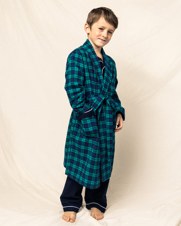 Kid's Flannel Robe in Highland Tartan
