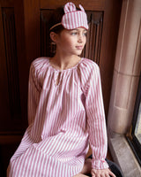 Children's Antique Red Ticking Delphine Nightgown
