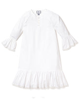 Girl's Flannel Arabella Nightgown in White