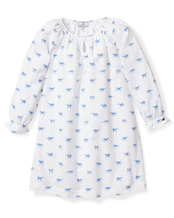 Kid's Flannel Delphine Nightgown in Fanciful Bows