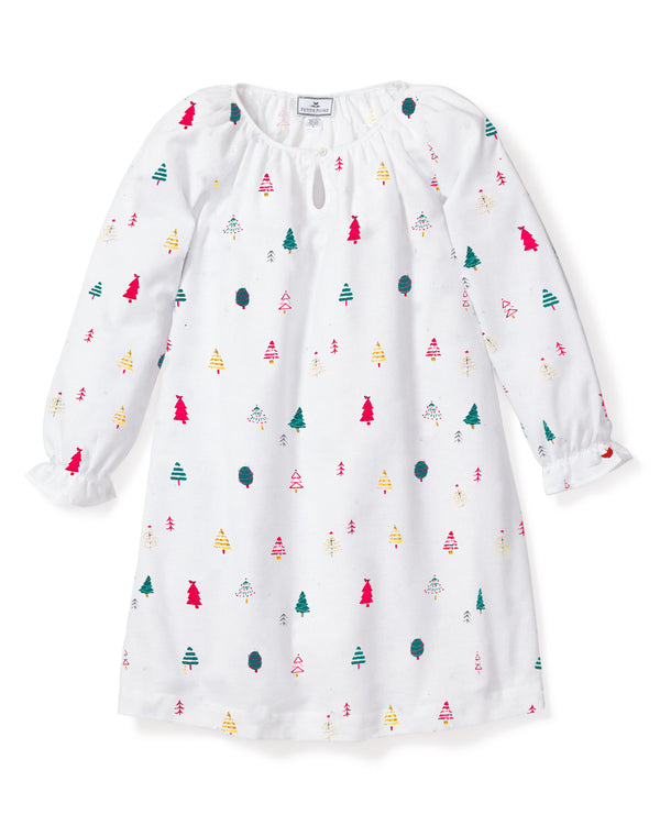 Girl's Twill Delphine Nightgown in Merry Trees