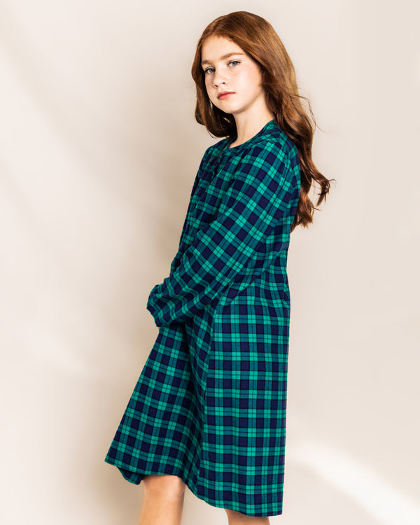 Girl's Flannel Beatrice Nightgown in Highland Tartan