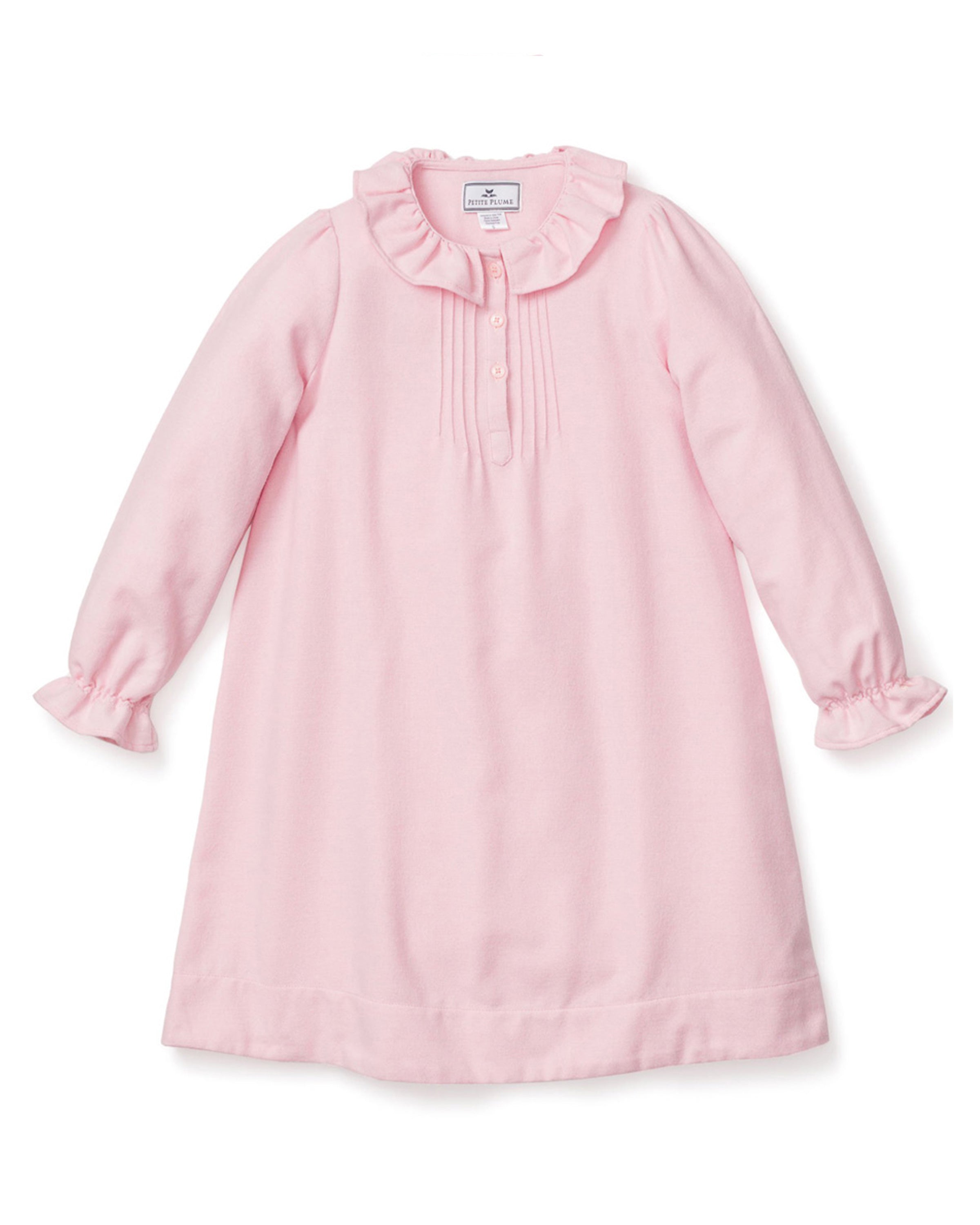 Girl's Flannel Victoria Nightgown in Pink