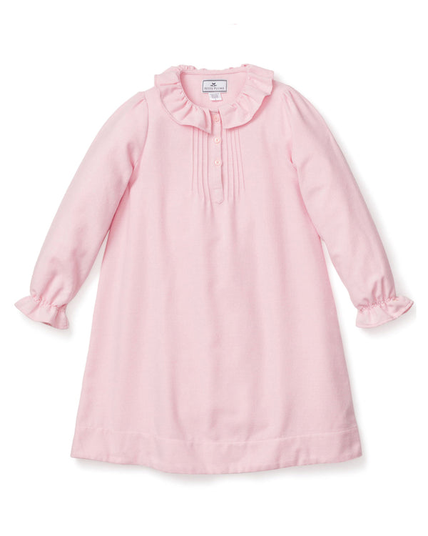 Girl's Flannel Victoria Nightgown in Pink