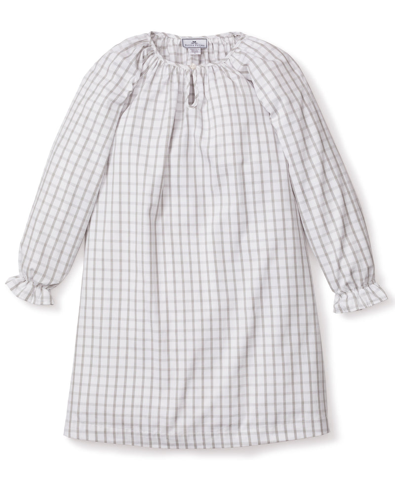 Girl's Twill Delphine Nightgown in Regent Tattersall