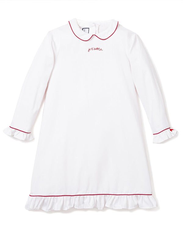 Maisonette Exclusive.           Je t'adore Girls Valentine's Nightgown
