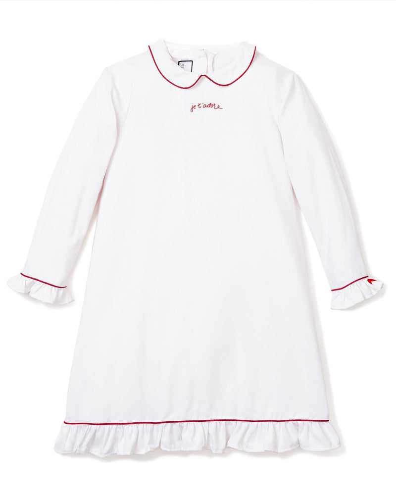 Maisonette Exclusive.           Je t'adore Girls Valentine's Nightgown