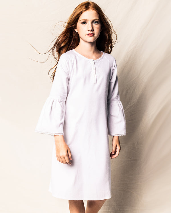 Children's White Flannel Seraphine Nightgown