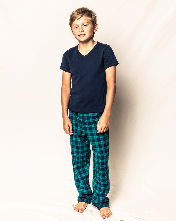 Kid's Flannel Pajama Pants in Highland Tartan