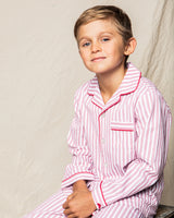 Children's Antique Red Ticking Pajama Set