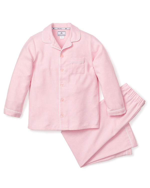 Kid's Flannel Pajama Set in Pink