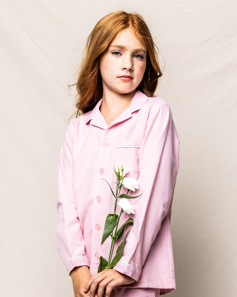 Children's Pink Flannel Pajama Set