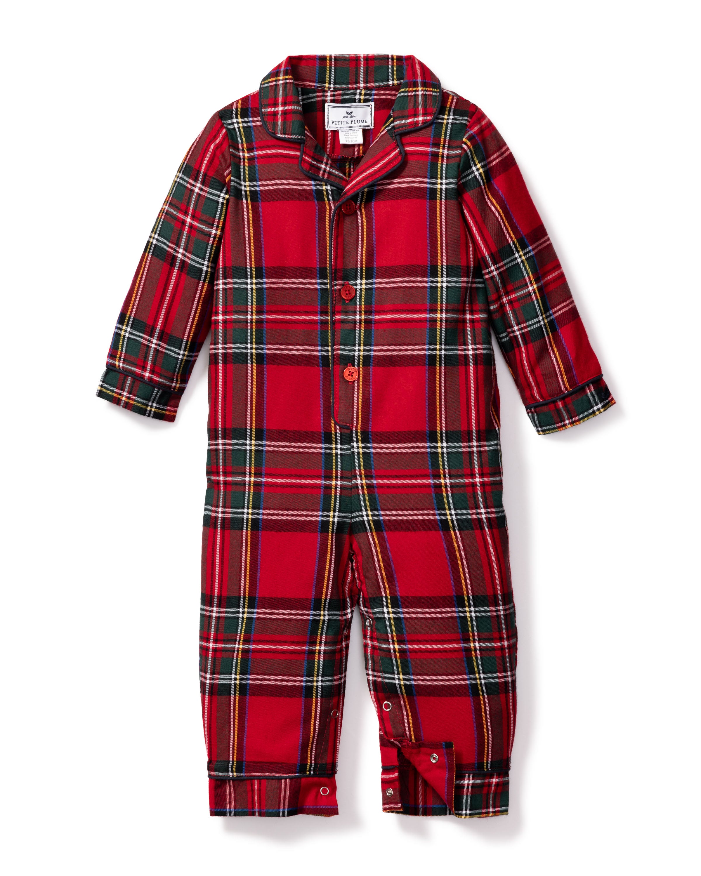 Baby's Brushed Cotton Romper in Imperial Tartan
