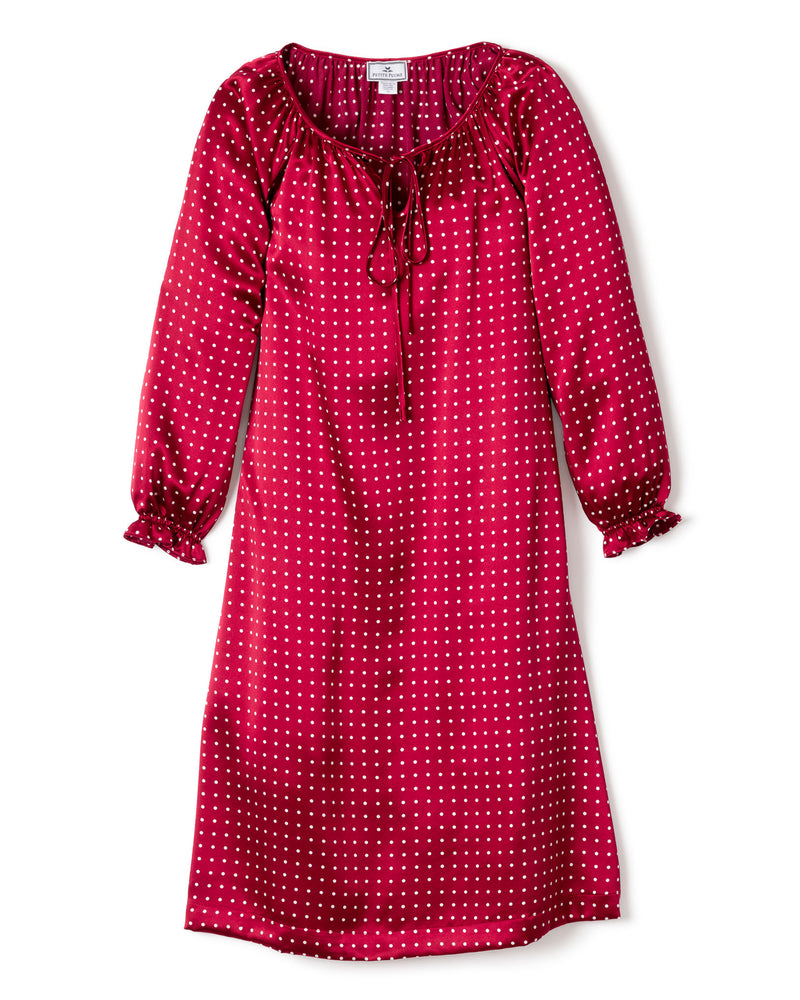 100% Mulberry Silk  Polka Dot Kids Delphine Nightgown