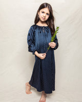 100% Mulberry SIlk Polka Dot Kids Delphine Nightgown