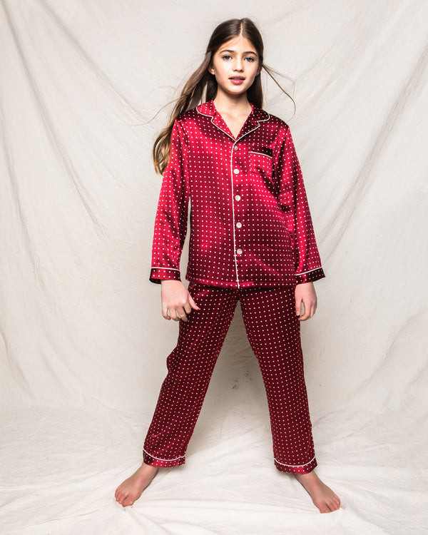 100% Mulberry Silk Polka Dot Luxe Kids Pajama