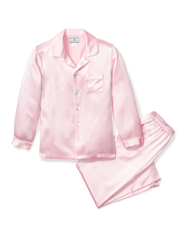 100% Mulberry Pink Silk Luxe Kids Pajama
