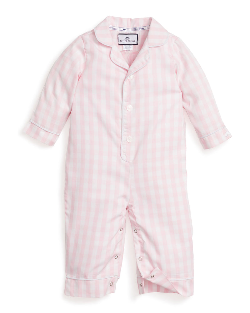 Pink Gingham Romper